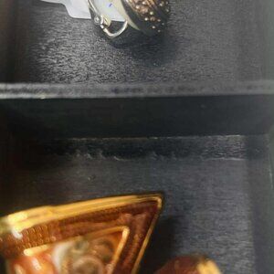 Vintage Red Enamel Earrings — Bold Artisan Design (Clip-On)